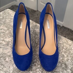 Guess Royal Blue Suede Heels